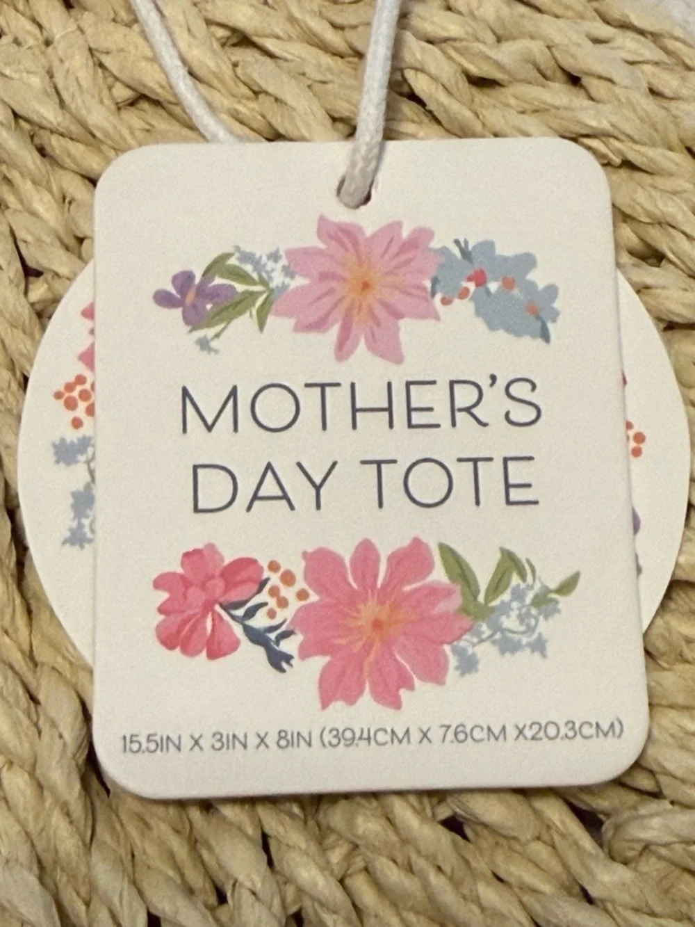 Tote - straw - scarf wrapped handles - small 15.5x3x8. Cute & perfect New NWT - Picture 7 of 12